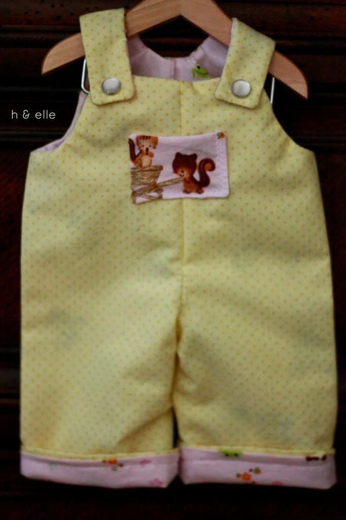 17-18" Yellow/Critters Overalls