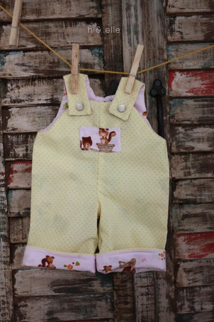 17-18" Yellow/Critters Overalls (BOOBOO)