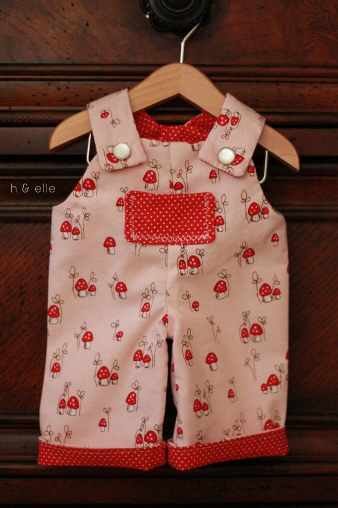 14-15" Shroomie Overalls with front pocket