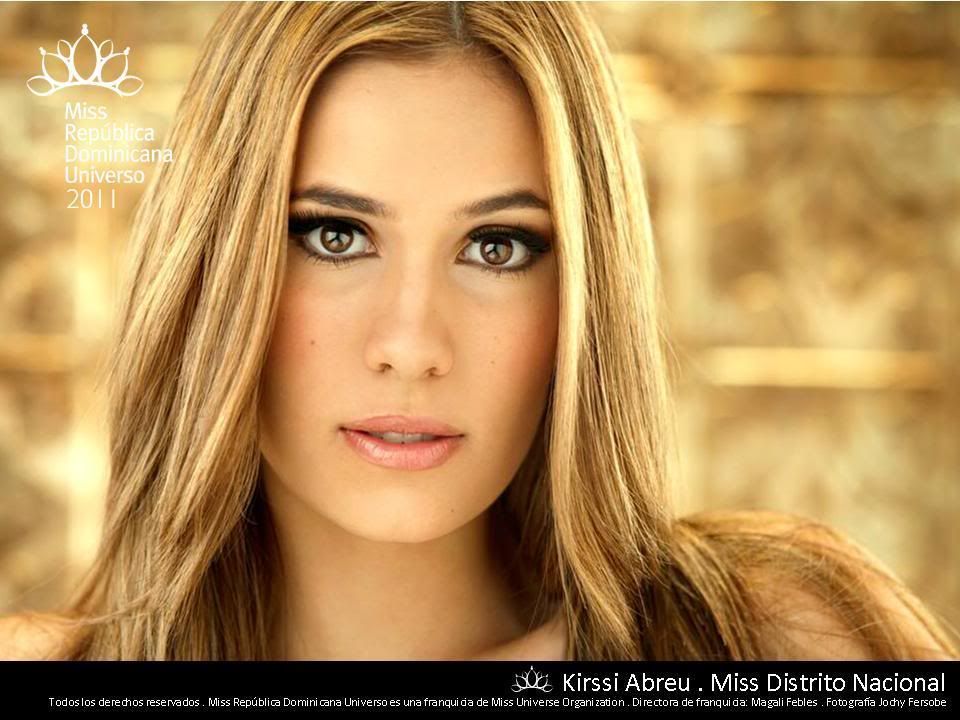 Headshot Miss Distrito Nacional - Kirssi Abreu Pineda - Miss Dominican Republic 2011 Candidate