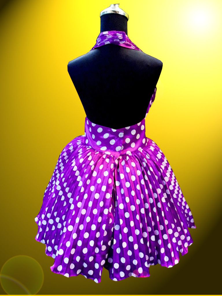 Purple polka dot dress