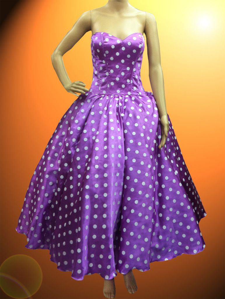 Purple polka dot dress