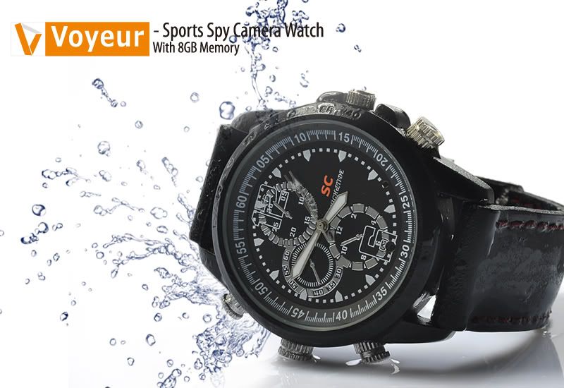 Voyeur Sports Spy Camera Watch With 8GB Memory