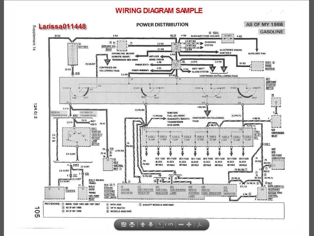 Mercedes w124 wiring diagram free #6