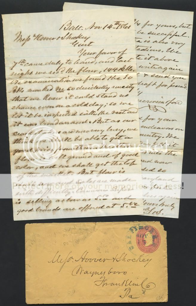 US CIVIL WAR   1861 NOV 14 LETTER BL2031  