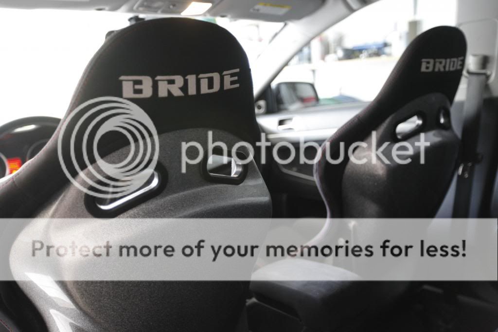 WTT 2x BRIDE STRADIA SPORT w/ BRIDE RAILS for 2x OEM EVO X RECARO