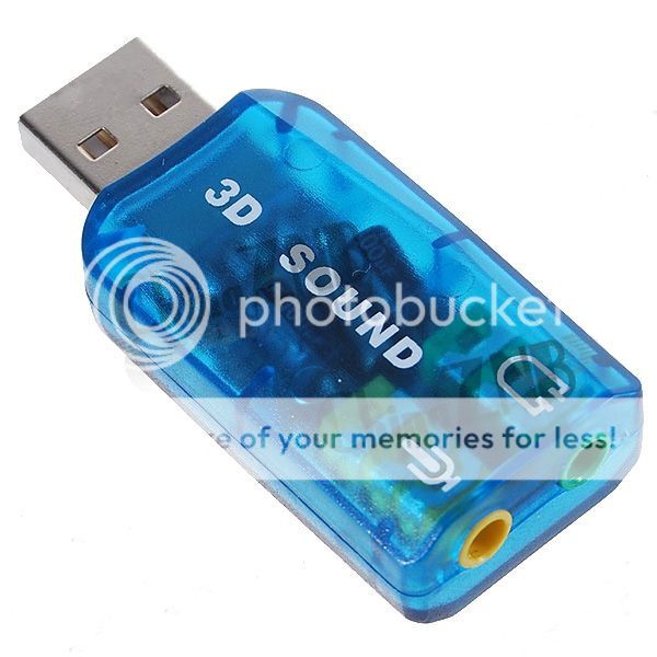PSU20 USB 2 0 External 3D Sound Card 5 1 Audio Adapter Vista XP 