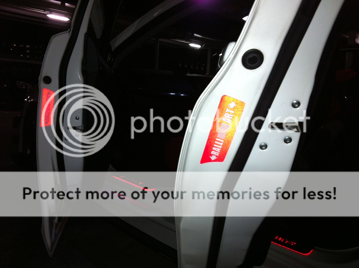 Mitsubishi Lancer EVO Eclipse Reflective ralliart Door Warning Stickers 04 Pcs