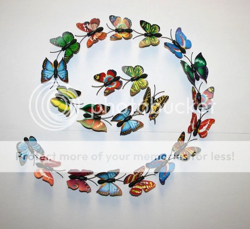 wholesale lot 20 pcs colorful Butterfly magnet fridge  